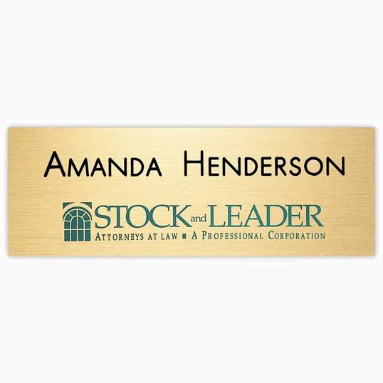 Hollywood Plastic Name Badge, Custom Sized