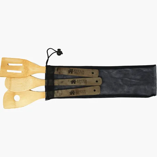 Beacon Chun Bamboo Utensil Gift Set in Mesh Bag
