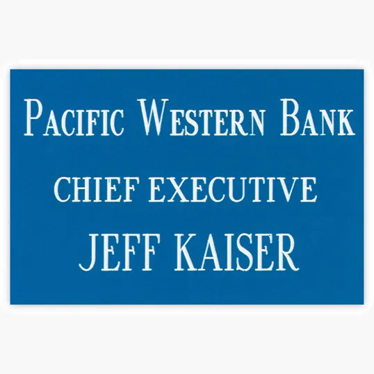 Beacon Los Angeles Plastic Name Badge, 2" x 3"