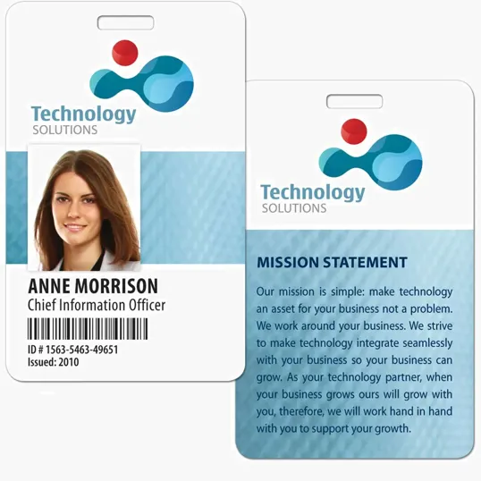 Beacon Minneapolis Plastic Name Badge, Vertical