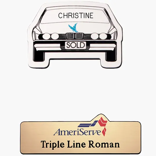 New Orleans Plastic Name Badge, Custom Cut