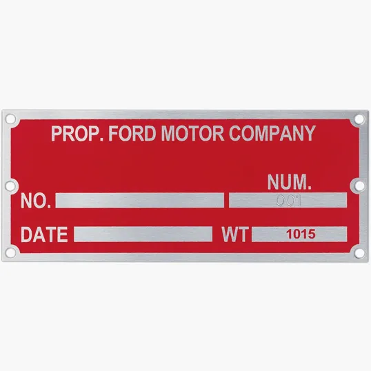 Beacon Custom Aluminum Sign Plate, 12-15 sq. in.