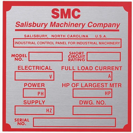 Beacon Custom Aluminum Signage Plate, 20-25 sq. in.