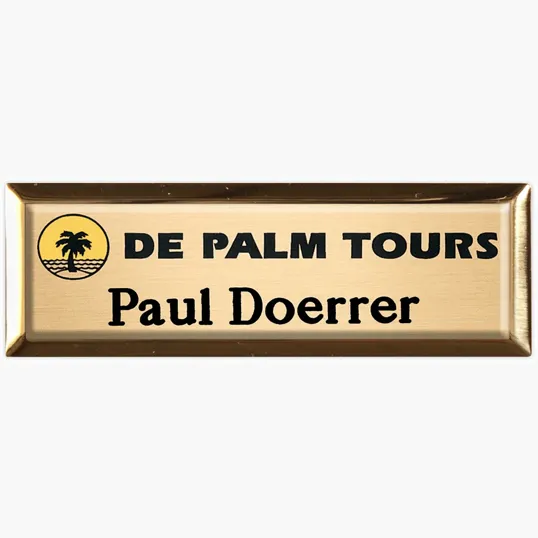 Beacon New York Executive Metal Name Badge, 1" x 3"