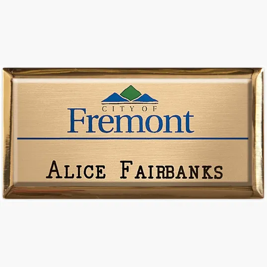 Beacon New York Executive Metal Name Badge, 1-1/2" x 3"