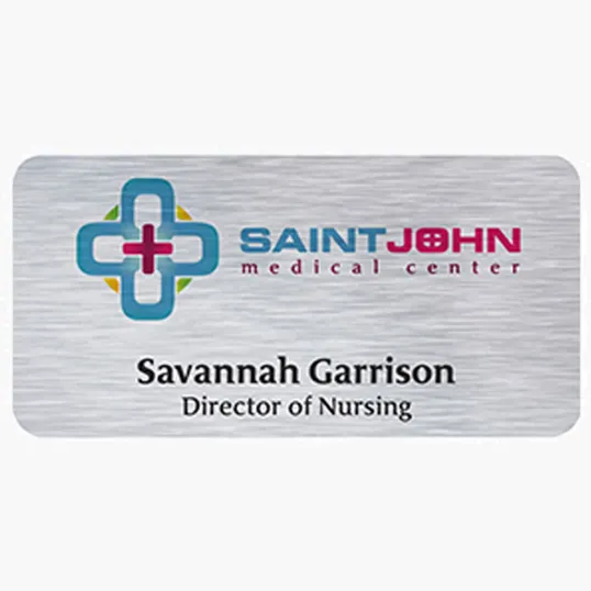 Beacon Savannah Express Metal Name Badge, 1.5" x 3"