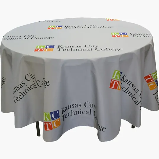 Beacon Full Color Round Table Cover for 4' Diameter Tables