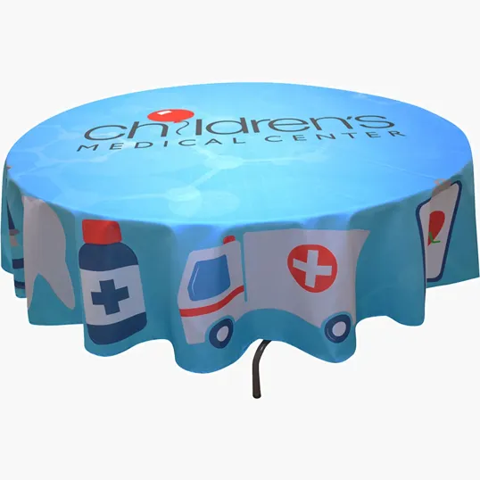 Beacon Full Color Round Table Covers for 5' Diameter Tables