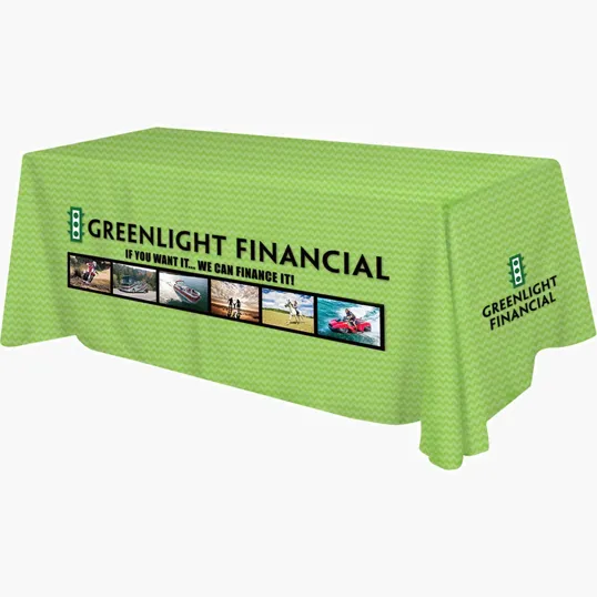 Beacon Polyester Digital Direct Print Table Cover, 3 Sided, 8 Foot
