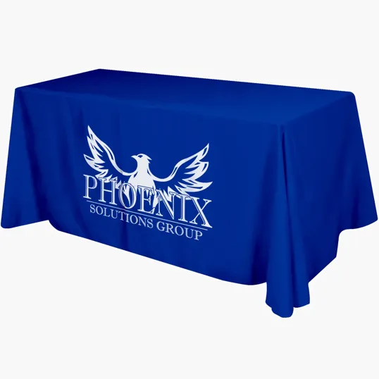 Beacon Flat 4-Sided Polyester Table Cover for 6 ft Tables