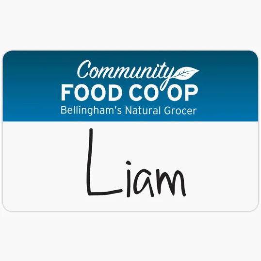 Value Reusable Name Badge, 3-3/8" x 2-1/8", White Plastic