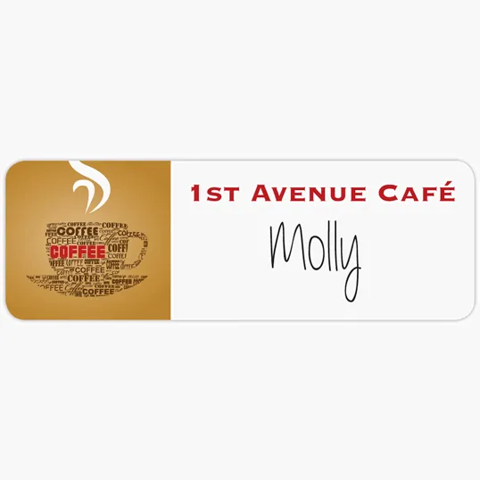 Beacon Value Reusable Name Badge, 3-1/32" x 1-1/32"