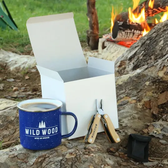 Campfire Kit with Enamel Mug and Bamboo Multi Tool