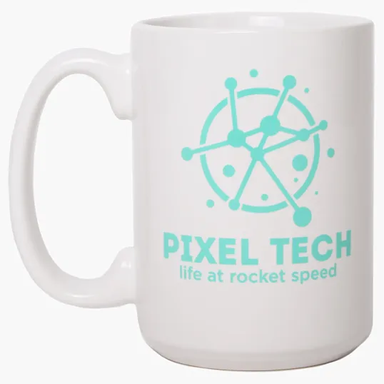 15 oz White Ceramic Mug