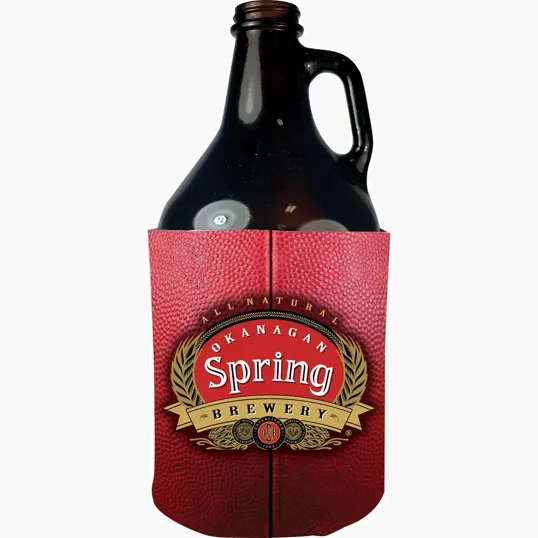 Scuba Foam Growler Sleeve with Collapsible Bottom
