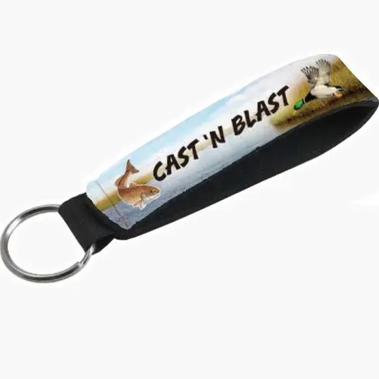 Full Color Neoprene Wristband with 26mm Key Ring
