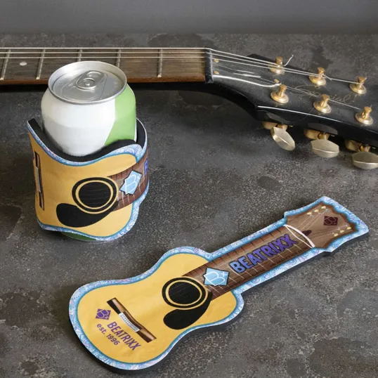 Guitar Shaped Slap Wrap Beverage Insulator