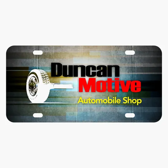 Custom License Plate, 12" x 6" Poly Plastic
