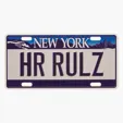 Custom License Plate, 12" x 6" Poly Plastic