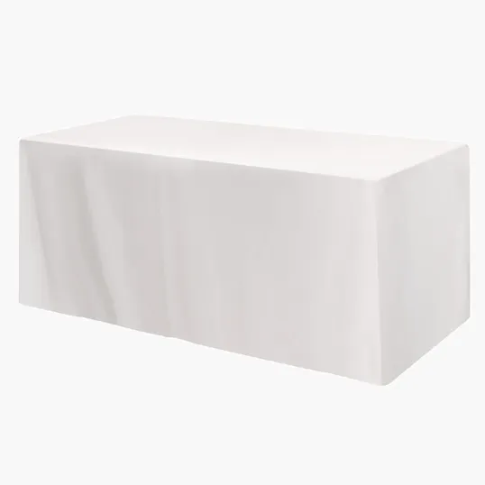 Fitted Poly/Cotton 3-Sided Table Cover for 6' Tables — view 8