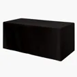 Fitted Poly/Cotton 3-Sided Table Cover for 6' Tables — view 2