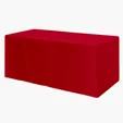 Fitted Poly/Cotton 3-Sided Table Cover for 6' Tables — view 6