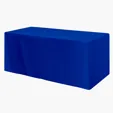 Fitted Poly/Cotton 3-Sided Table Cover for 6' Tables — view 7
