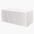 Fitted Poly/Cotton 3-Sided Table Cover for 6' Tables — view 8