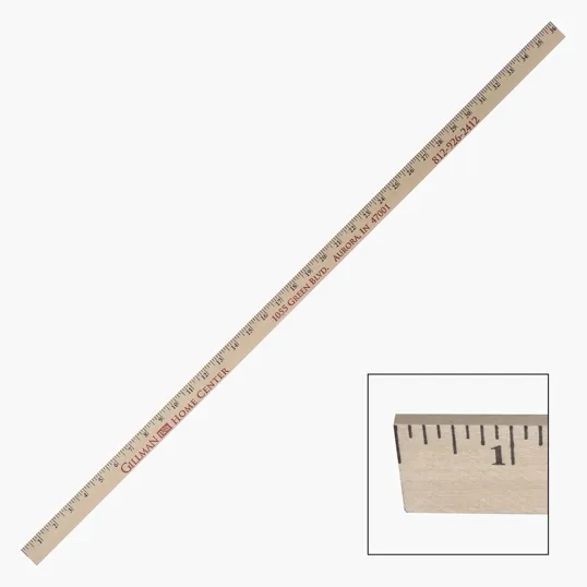 Natural Wood Yardstick with English Scale