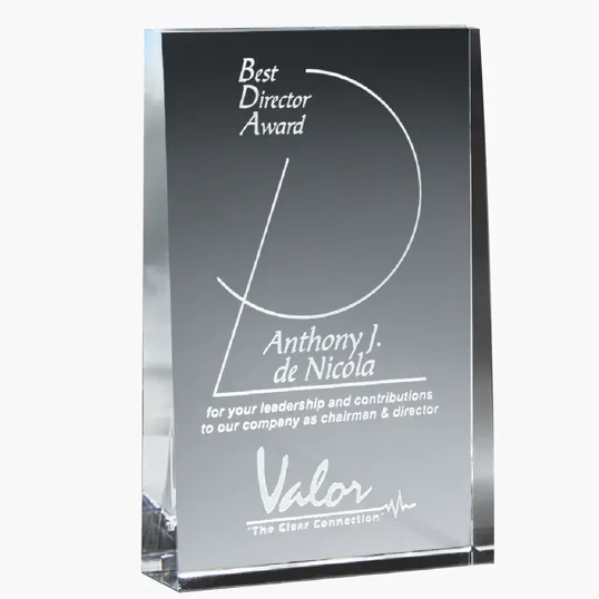 Medium Wedge Crystal Award, 7 Inch — view 3
