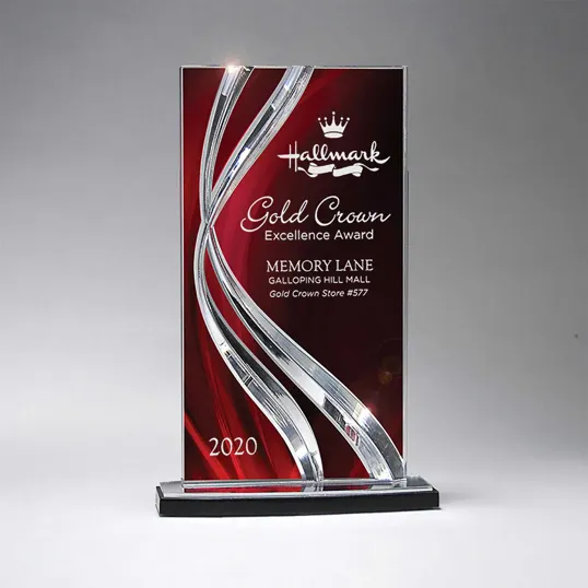 Large Ribbon Award, Lucite Acrylic