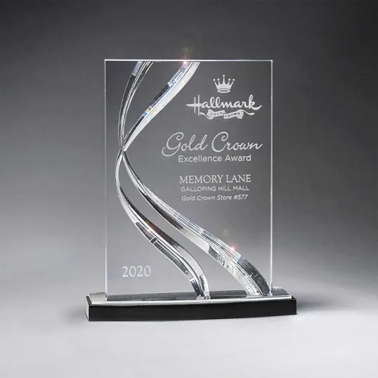 Small Clear Lucite Acrylic Award