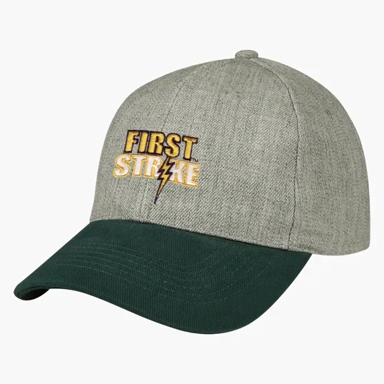 Wool Blend 6-Panel Cap with Pre-Curved Visor