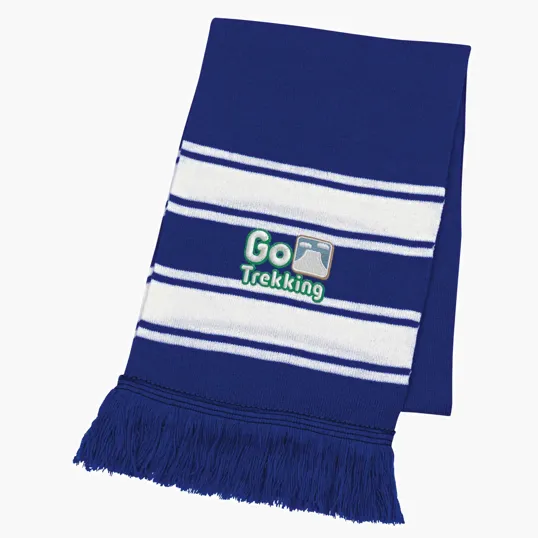 Two-Tone Knit Scarf With Fringe — view 6