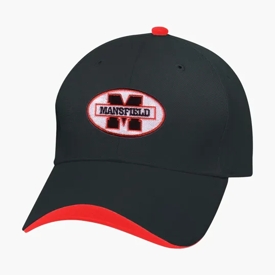 Wave Sandwich Cap, 6-Panel Brushed Cotton Twill — view 3