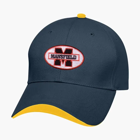 Wave Sandwich Cap, 6-Panel Brushed Cotton Twill — view 5