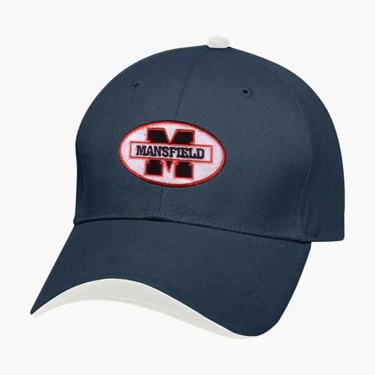 Wave Sandwich Cap, 6-Panel Brushed Cotton Twill — view 6