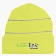 Knit Cuff Beanie With Reflective Stripes — view 2