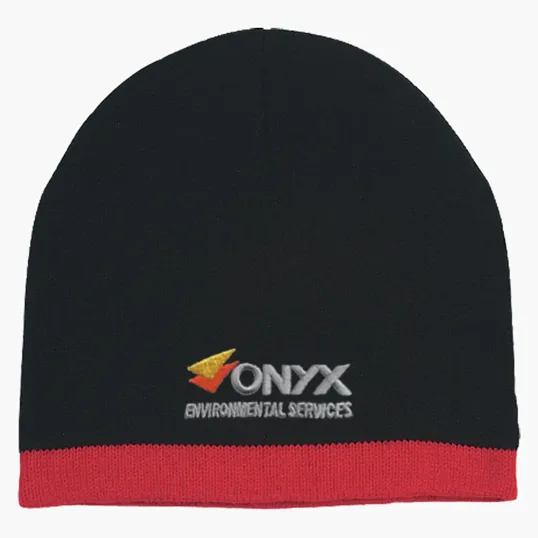 Knit Beanie With Stripe, One Size Fits Most
