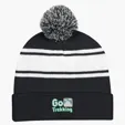 Two-Tone Knit Pom Beanie With Cuff — view 2