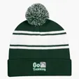 Two-Tone Knit Pom Beanie With Cuff — view 5