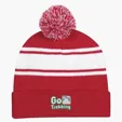 Two-Tone Knit Pom Beanie With Cuff — view 8