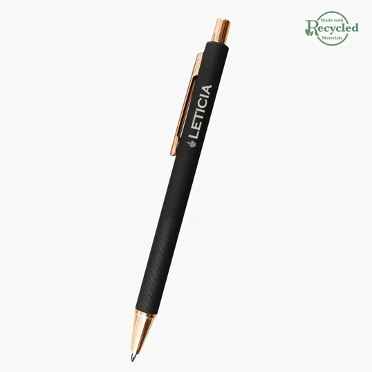 Harlow Recycled Aluminum Pen with Rose Gold Accents — view 2