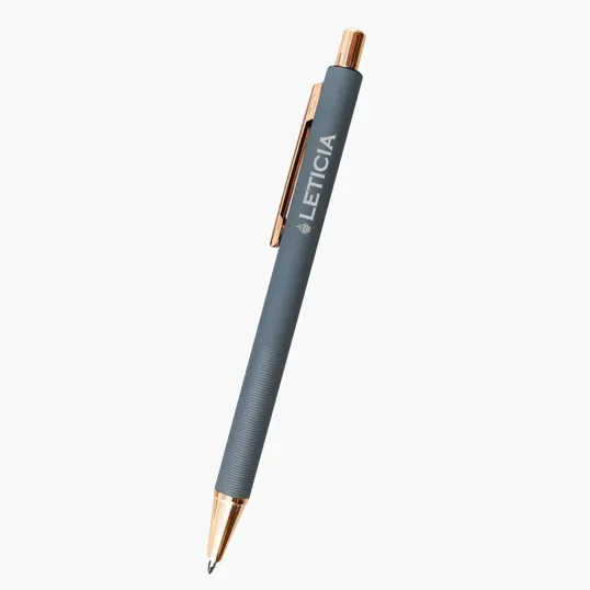 Harlow Recycled Aluminum Pen with Rose Gold Accents — view 3