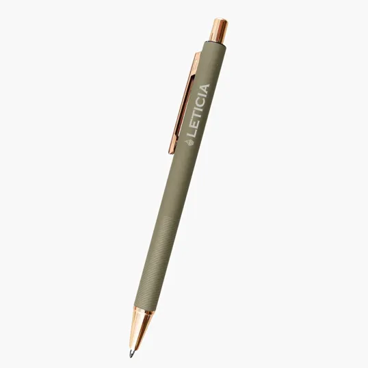 Harlow Recycled Aluminum Pen with Rose Gold Accents — view 4