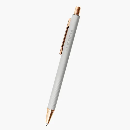Harlow Recycled Aluminum Pen with Rose Gold Accents — view 6