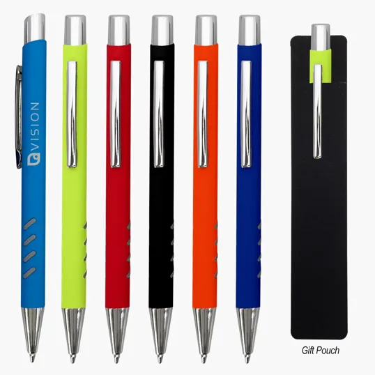Brea Rubberized Aluminum Plunger Pen — view 4