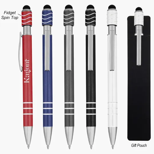 Spin Top Pen With Stylus — view 2