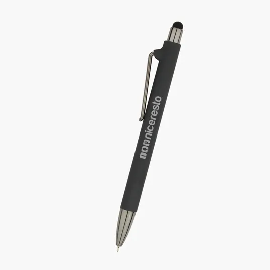 Sonnie Rubberized Ballpoint Pen with Stylus — view 3