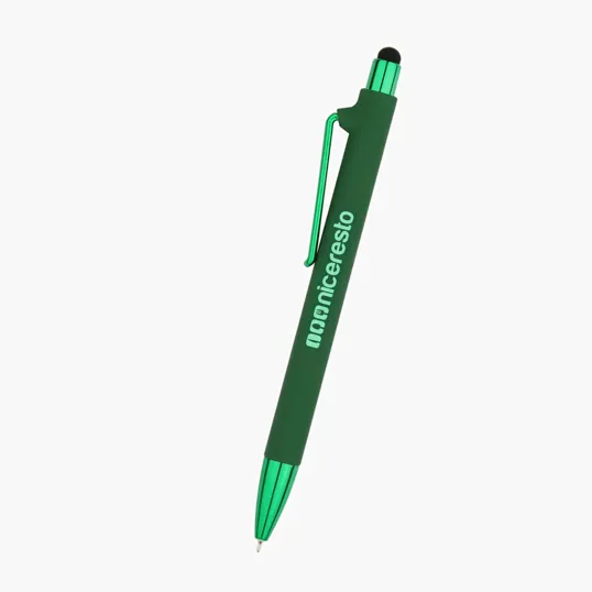 Sonnie Rubberized Ballpoint Pen with Stylus — view 4